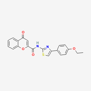 molecular formula C21H16N2O4S B2475569 N-(4-(4-éthoxyphényl)thiazol-2-yl)-4-oxo-4H-chromène-2-carboxamide CAS No. 391896-62-1