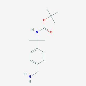 molecular formula C15H24N2O2 B2475573 Tert-butyl N-[2-[4-(aminomethyl)phenyl]propan-2-yl]carbamate CAS No. 2172547-31-6