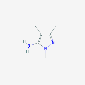 molecular formula C6H11N3 B2475581 2,4,5-Trimethylpyrazol-3-amine CAS No. 1365633-93-7