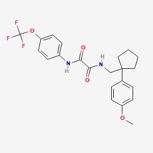 molecular formula C22H23F3N2O4 B2475589 N1-((1-(4-methoxyphenyl)cyclopentyl)methyl)-N2-(4-(trifluoromethoxy)phenyl)oxalamide CAS No. 1091476-34-4