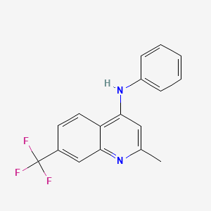 molecular formula C17H13F3N2 B2475592 2-methyl-N-phenyl-7-(trifluoromethyl)quinolin-4-amine CAS No. 881939-19-1