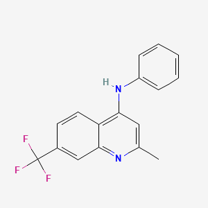 molecular formula C17H13F3N2 B2475592 2-Methyl-N-phenyl-7-(trifluormethyl)chinolin-4-amin CAS No. 881939-19-1