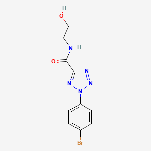 molecular formula C10H10BrN5O2 B2475594 2-(4-bromophenyl)-N-(2-hydroxyethyl)-2H-tetrazole-5-carboxamide CAS No. 1396799-42-0