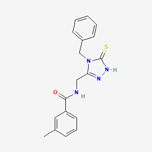 N-[(4-benzyl-5-sulfanylidene-1H-1,2,4-triazol-3-yl)methyl]-3-methylbenzamide