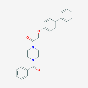 molecular formula C25H24N2O3 B247560 1-Benzoyl-4-[([1,1'-biphenyl]-4-yloxy)acetyl]piperazine 