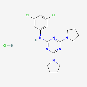 N-(3,5-dichlorophenyl)-4,6-di(pyrrolidin-1-yl)-1,3,5-triazin-2-amine hydrochloride