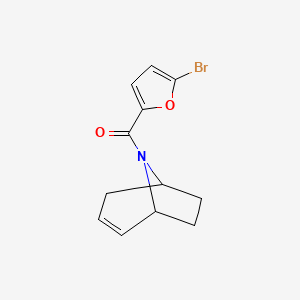 molecular formula C12H12BrNO2 B2475612 (1R,5S)-8-azabicyclo[3.2.1]oct-2-en-8-yl(5-bromofuran-2-yl)methanone CAS No. 1797182-29-6