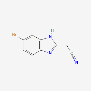 molecular formula C9H6BrN3 B2475613 5-溴-2-(氰甲基)苯并咪唑 CAS No. 1312435-81-6