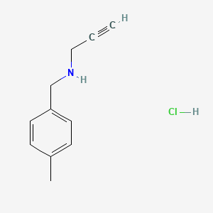 molecular formula C11H14ClN B2475614 [(4-Methylphenyl)methyl](prop-2-yn-1-yl)amine hydrochloride CAS No. 1050167-11-7