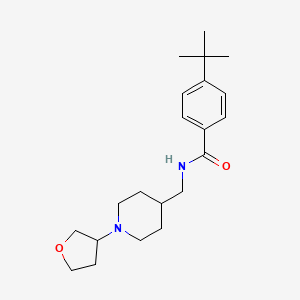 molecular formula C21H32N2O2 B2475617 4-(叔丁基)-N-((1-(四氢呋喃-3-基)哌啶-4-基)甲基)苯甲酰胺 CAS No. 2034204-22-1
