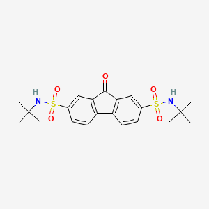 molecular formula C21H26N2O5S2 B2475619 N2,N7-di(tert-butyl)-9-oxo-9H-2,7-fluorenedisulfonamide CAS No. 255714-05-7
