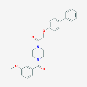 1-[([1,1'-Biphenyl]-4-yloxy)acetyl]-4-(3-methoxybenzoyl)piperazine