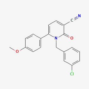 molecular formula C20H15ClN2O2 B2475621 1-(3-氯苄基)-6-(4-甲氧基苯基)-2-氧代-1,2-二氢-3-吡啶碳腈 CAS No. 252060-09-6