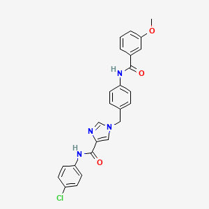 B2475634 N-(4-chlorophenyl)-1-(4-(3-methoxybenzamido)benzyl)-1H-imidazole-4-carboxamide CAS No. 1251636-39-1