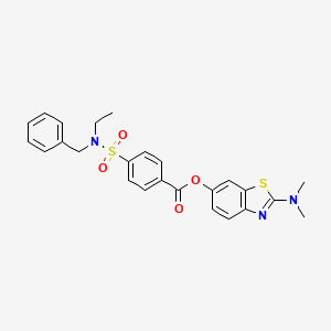 molecular formula C25H25N3O4S2 B2475635 2-(dimethylamino)benzo[d]thiazol-6-yl 4-(N-benzyl-N-ethylsulfamoyl)benzoate CAS No. 953136-86-2