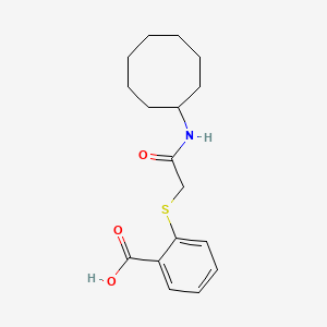 molecular formula C17H23NO3S B2475637 2-{[(环辛基氨基甲酰基)甲基]硫代}苯甲酸 CAS No. 721406-48-0