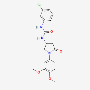 1-(3-Chlorophenyl)-3-(1-(3,4-dimethoxyphenyl)-5-oxopyrrolidin-3-yl)urea