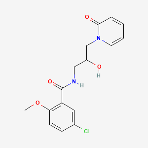 molecular formula C16H17ClN2O4 B2475648 5-氯-N-(2-羟基-3-(2-氧代吡啶-1(2H)-基)丙基)-2-甲氧基苯甲酰胺 CAS No. 1797902-81-8