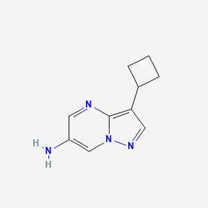 molecular formula C10H12N4 B2475649 3-Cyclobutylpyrazolo[1,5-a]pyrimidin-6-amine CAS No. 1707369-79-6