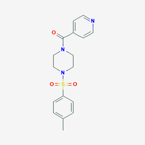 molecular formula C17H19N3O3S B247565 1-Isonicotinoyl-4-[(4-methylphenyl)sulfonyl]piperazine 