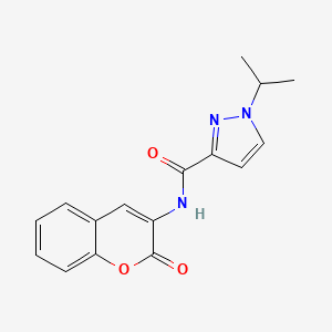 molecular formula C16H15N3O3 B2475651 1-isopropyl-N-(2-oxo-2H-chromen-3-yl)-1H-pyrazole-3-carboxamide CAS No. 1219901-95-7