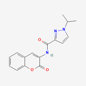 molecular formula C16H15N3O3 B2475651 1-异丙基-N-(2-氧代-2H-色满-3-基)-1H-吡唑-3-甲酰胺 CAS No. 1219901-95-7