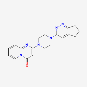 molecular formula C19H20N6O B2475656 2-(4-(6,7-dihydro-5H-cyclopenta[c]pyridazin-3-yl)piperazin-1-yl)-4H-pyrido[1,2-a]pyrimidin-4-one CAS No. 2034610-50-7