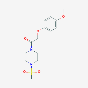molecular formula C14H20N2O5S B247566 1-[(4-Methoxyphenoxy)acetyl]-4-(methylsulfonyl)piperazine 