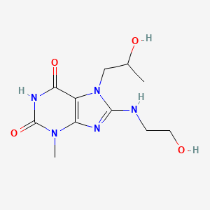 8-((2-hydroxyethyl)amino)-7-(2-hydroxypropyl)-3-methyl-1H-purine-2,6(3H,7H)-dione