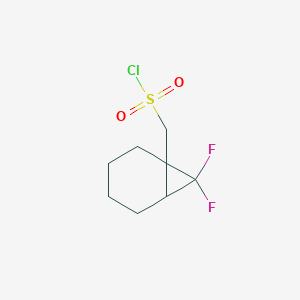 molecular formula C8H11ClF2O2S B2475669 (7,7-Difluoro-1-bicyclo[4.1.0]heptanyl)methanesulfonyl chloride CAS No. 2253641-06-2