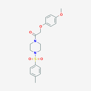molecular formula C20H24N2O5S B247567 1-[(4-Methoxyphenoxy)acetyl]-4-[(4-methylphenyl)sulfonyl]piperazine 