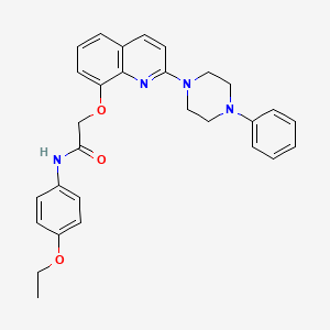 N-(4-ethoxyphenyl)-2-((2-(4-phenylpiperazin-1-yl)quinolin-8-yl)oxy)acetamide