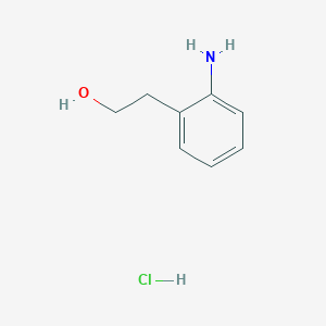 molecular formula C8H12ClNO B2475677 2-(2-Aminophenyl)ethanol;hydrochloride CAS No. 77971-43-8