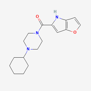 molecular formula C17H23N3O2 B2475683 (4-cyclohexylpiperazin-1-yl)(4H-furo[3,2-b]pyrrol-5-yl)methanone CAS No. 1421491-31-7
