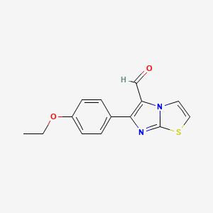 molecular formula C14H12N2O2S B2475685 6-(4-Ethoxyphenyl)imidazo[2,1-b][1,3]thiazol-5-carbaldehyd CAS No. 562792-62-5