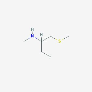 molecular formula C6H15NS B2475688 甲基[1-(甲硫基)丁-2-基]胺 CAS No. 1247695-60-8