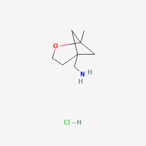 molecular formula C8H16ClNO B2475689 (1-Methyl-2-oxabicyclo[3.1.1]heptan-5-yl)methanamine;hydrochloride CAS No. 2416235-07-7