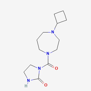 molecular formula C13H22N4O2 B2475690 1-(4-环丁基-1,4-二氮杂环戊烷-1-羰基)咪唑烷-2-酮 CAS No. 2309780-66-1