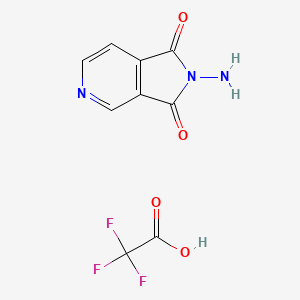 molecular formula C9H6F3N3O4 B2475692 2-amino-1H,2H,3H-pyrrolo[3,4-c]pyridine-1,3-dione trifluoroacetate CAS No. 1909325-33-2