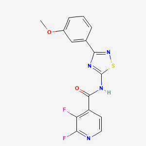 molecular formula C15H10F2N4O2S B2475693 2,3-difluoro-N-[3-(3-methoxyphenyl)-1,2,4-thiadiazol-5-yl]pyridine-4-carboxamide CAS No. 2094494-81-0