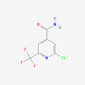 molecular formula C7H4ClF3N2O B2475695 2-Chloro-6-(trifluoromethyl)isonicotinamide CAS No. 1379355-32-4