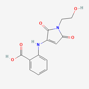 molecular formula C13H12N2O5 B2475701 2-((1-(2-羟乙基)-2,5-二氧代-2,5-二氢-1H-吡咯-3-基)氨基)苯甲酸 CAS No. 921448-01-3