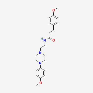 molecular formula C23H31N3O3 B2475702 3-(4-methoxyphenyl)-N-(2-(4-(4-methoxyphenyl)piperazin-1-yl)ethyl)propanamide CAS No. 1049438-16-5