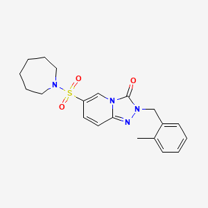 molecular formula C20H24N4O3S B2475706 6-(氮杂环戊-1-基磺酰基)-2-(2-甲基苄基)-[1,2,4]三唑并[4,3-a]吡啶-3(2H)-酮 CAS No. 1251677-86-7