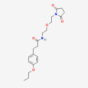N-(2-(2-(2,5-dioxopyrrolidin-1-yl)ethoxy)ethyl)-3-(4-propoxyphenyl)propanamide