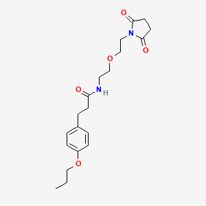 molecular formula C20H28N2O5 B2475715 N-(2-(2-(2,5-ジオキソピロリジン-1-イル)エトキシ)エチル)-3-(4-プロポキシフェニル)プロパンアミド CAS No. 2034538-24-2