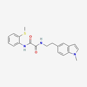 molecular formula C20H21N3O2S B2475717 N1-(2-(1-methyl-1H-indol-5-yl)ethyl)-N2-(2-(methylthio)phenyl)oxalamide CAS No. 2034303-76-7