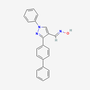 (NE)-N-[[1-phenyl-3-(4-phenylphenyl)pyrazol-4-yl]methylidene]hydroxylamine