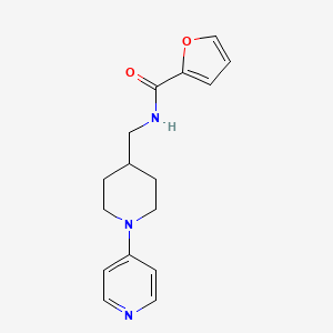 molecular formula C16H19N3O2 B2475736 N-((1-(pyridin-4-yl)piperidin-4-yl)methyl)furan-2-carboxamide CAS No. 2034504-11-3