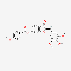 (Z)-3-oxo-2-(3,4,5-trimethoxybenzylidene)-2,3-dihydrobenzofuran-6-yl 4-methoxybenzoate